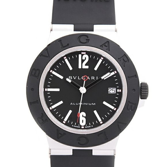 Bvlgari Men's Watch Aluminum Date Automatic Black Dial AL BVLGARI BB40AT